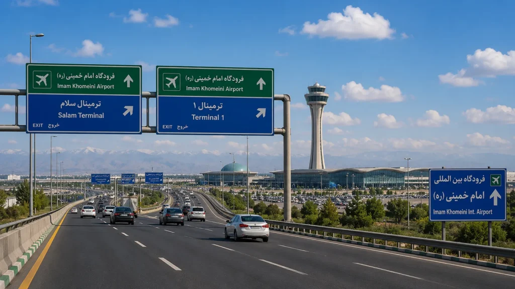 مسیر دسترسی به فرودگاه امام خمینی