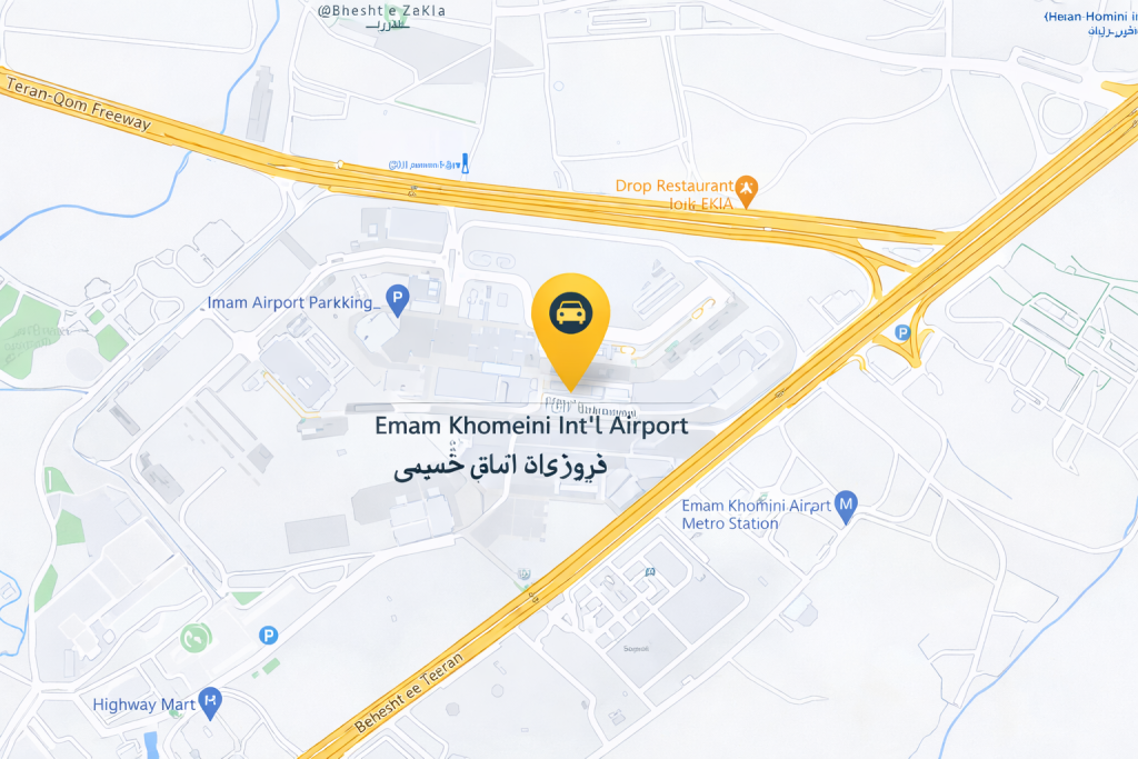لوکیشن شرکت تاکسیرانی تاکسی پورت فرودگاه