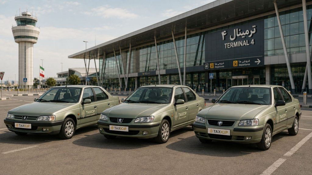 خودروهای اکونومی ناوگان تاکسی فرودگاه شامل پژو ۴۰۵ پژو پارس و سمند